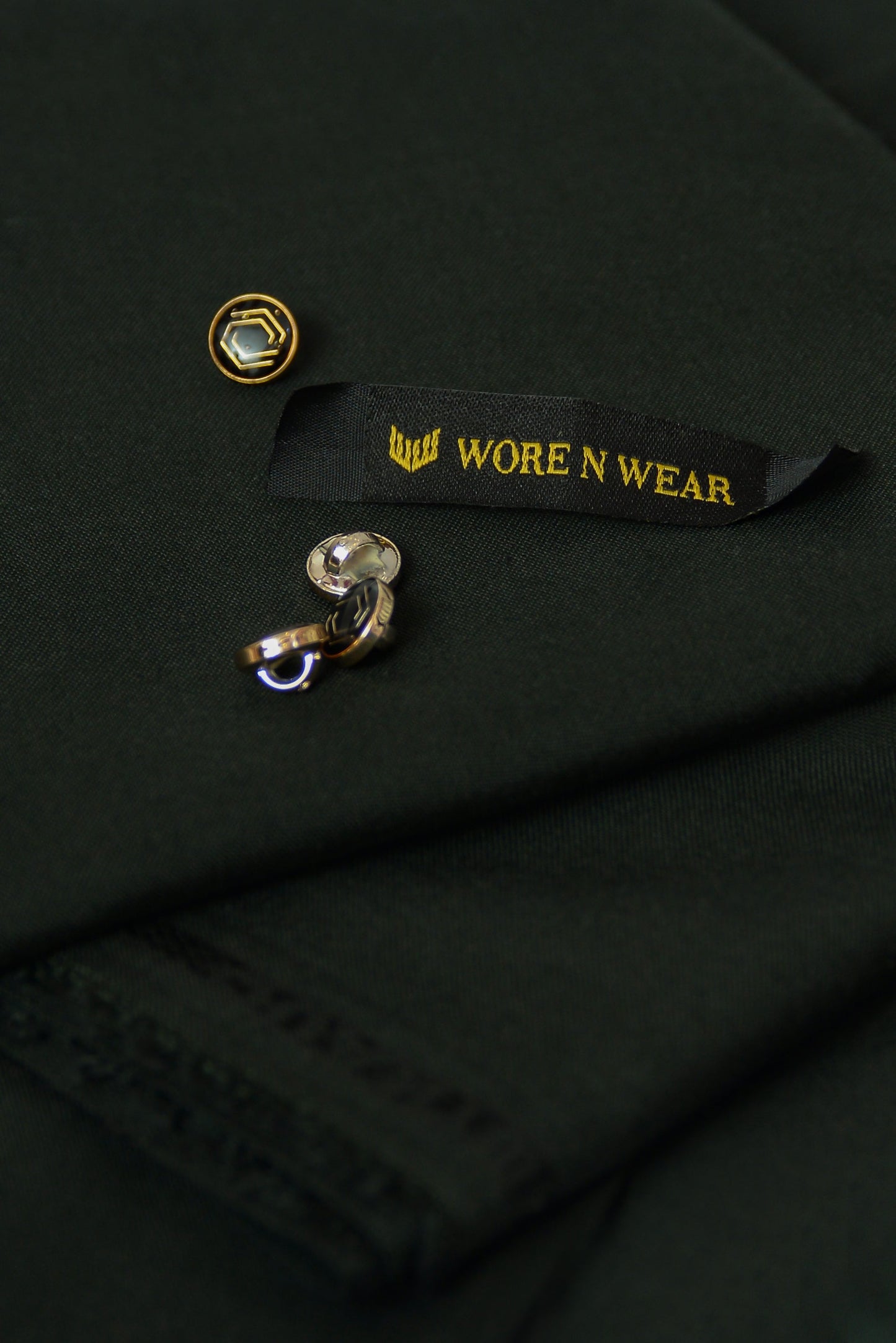 Dark Green Suit with 8 Buttons and Brand Tag - Four Season Variety - Unstitched