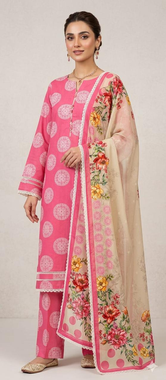 Bin Saeed Lawn 3-Piece Unstitched