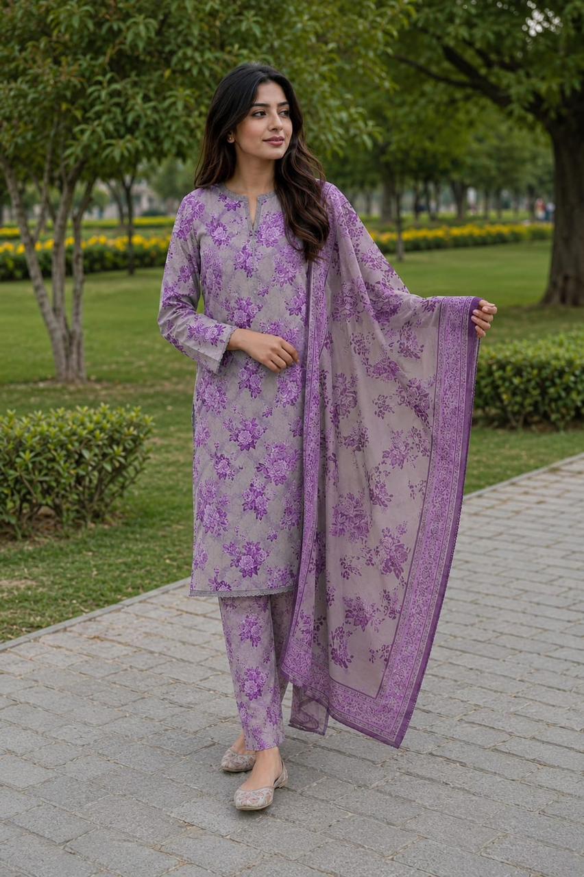 Bin Saeed Lawn 3-Piece Unstitched