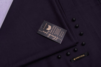 Purple Unstitched Suit with 8 Buttons and Brand Tag - Four Season Variety