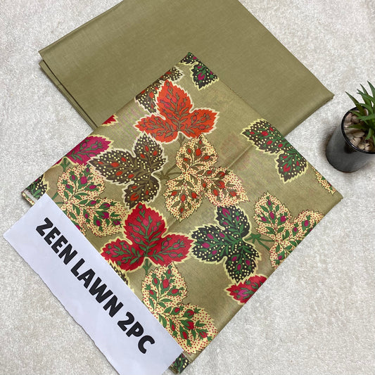 Unstitched Printed Lawn 2 Piece