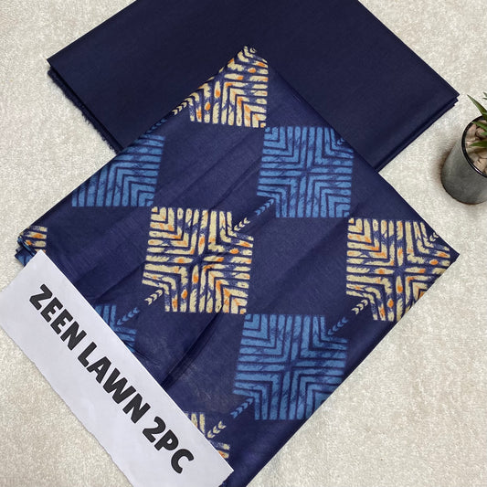 Unstitched Printed Lawn 2 Piece