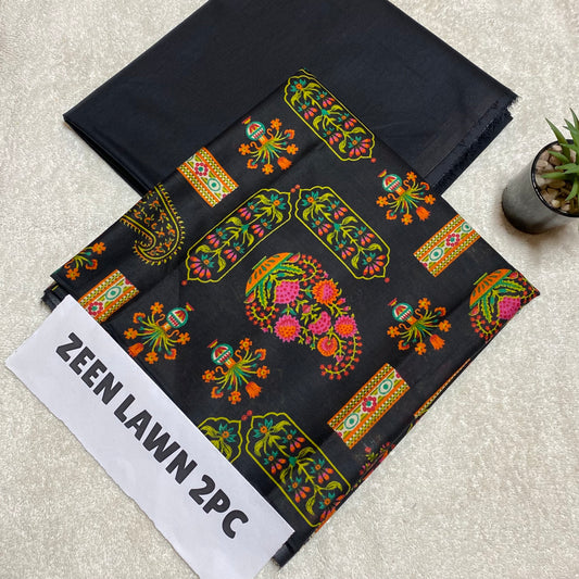 Unstitched Printed Lawn 2 Piece