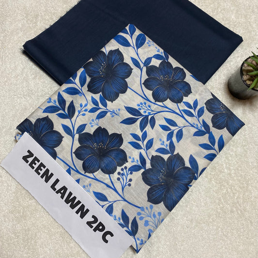 Unstitched Printed Lawn 2 Piece