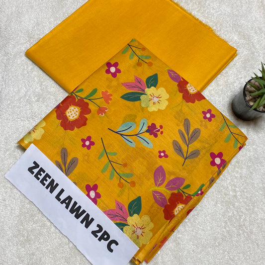 Unstitched Printed Lawn 2 Piece