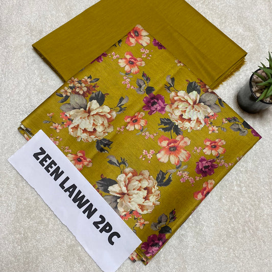 Unstitched Printed Lawn 2 Piece