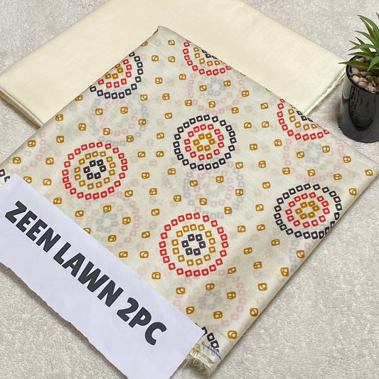 Unstitched Printed Lawn 2 Piece