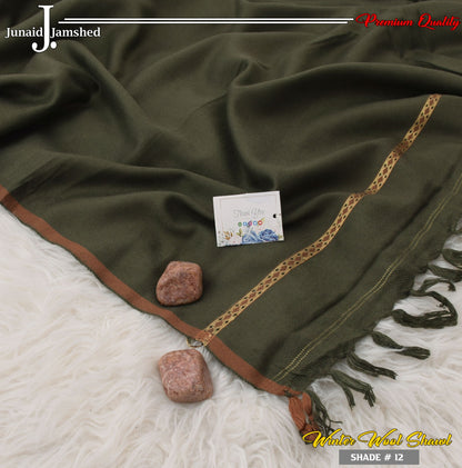Men's Wool Shawl with Premium Gift Packaging - Army Green