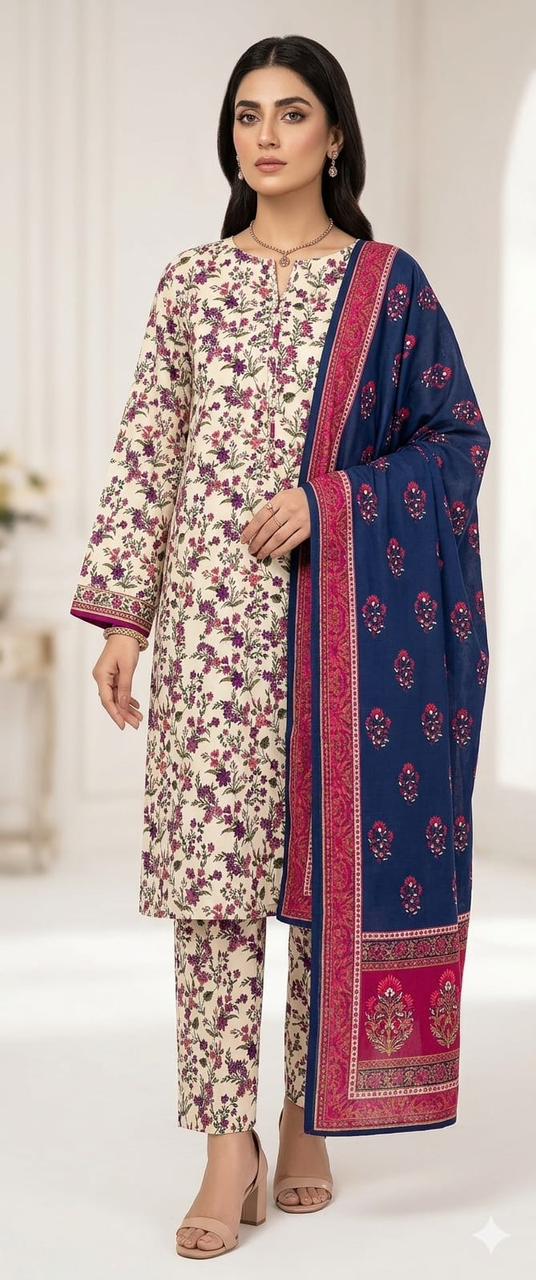 Bin Saeed Lawn 3-Piece Unstitched