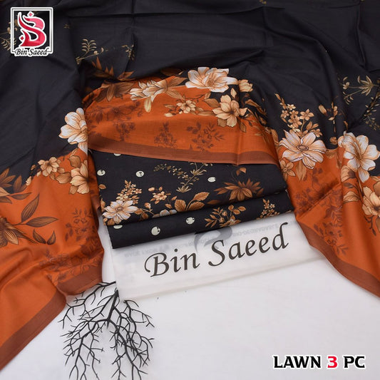 Bin Saeed Lawn 3-Piece Unstitched