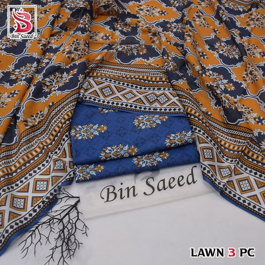 Bin Saeed Lawn 3-Piece Unstitched