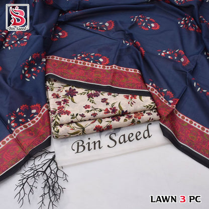 Bin Saeed Lawn 3-Piece Unstitched