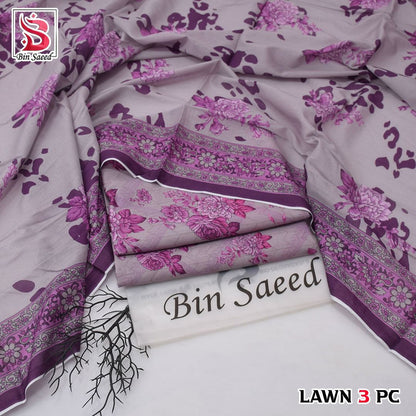 Bin Saeed Lawn 3-Piece Unstitched