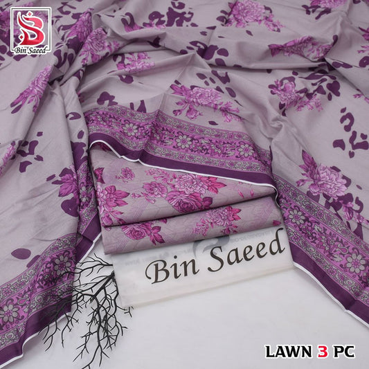 Bin Saeed Lawn 3-Piece Unstitched