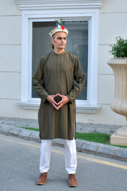 Olive Brown Kurta