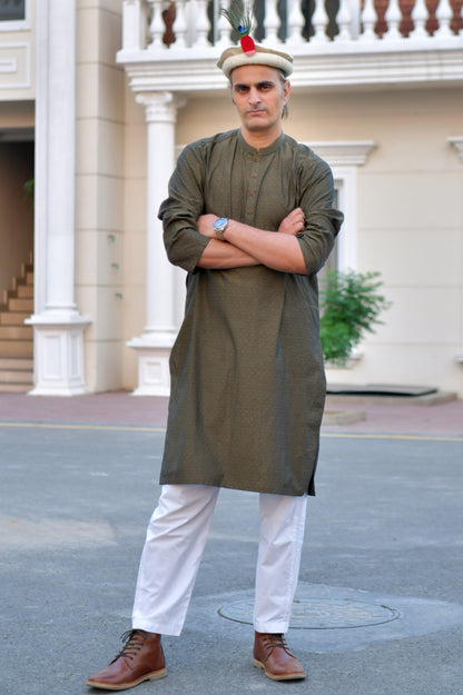Olive Brown Kurta